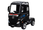 Elektrinis vaikiškas automobilis „Mercedes Actros“ juodas, dažytas MP4