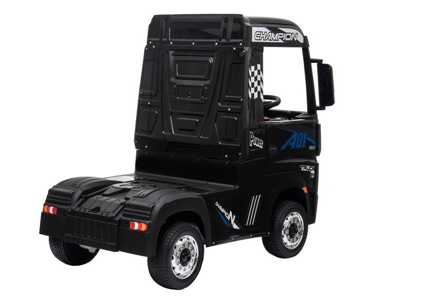 Elektrinis vaikiškas automobilis „Mercedes Actros“ juodas, dažytas MP4