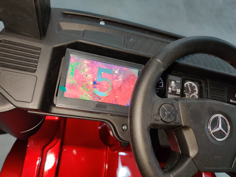 Elektromobilis Mercedes Actros mėlynas MP4