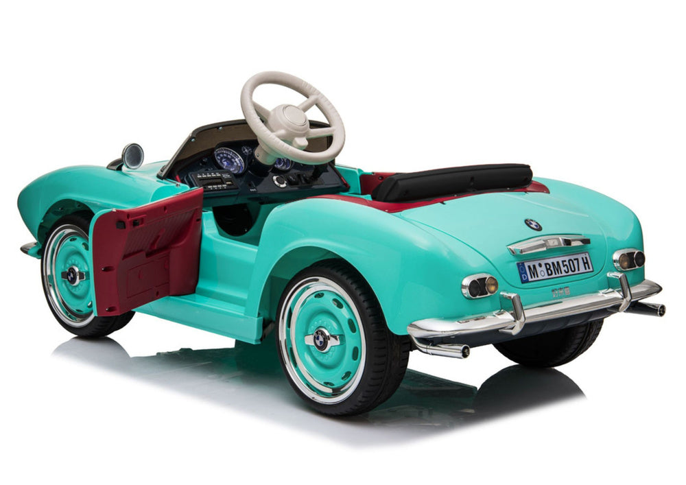 Elektrinis vaikiškas automobilis „BMW Retro SX1938“ šviesiai mėlynas