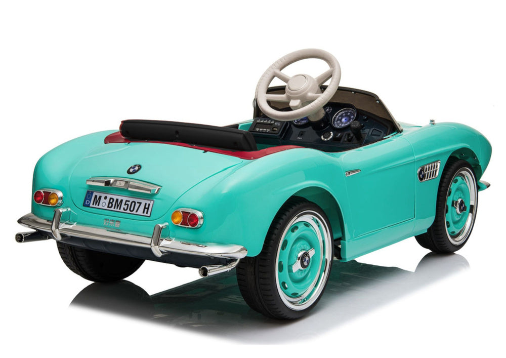 Elektrinis vaikiškas automobilis „BMW Retro SX1938“ šviesiai mėlynas