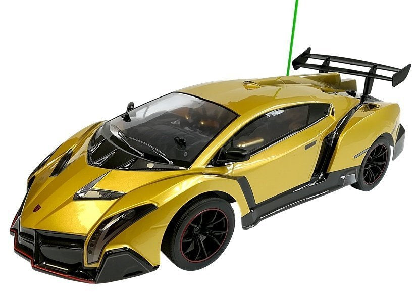 Nuotoliniu būdu valdomas lenktyninis automobilis 1:10 auksinis
