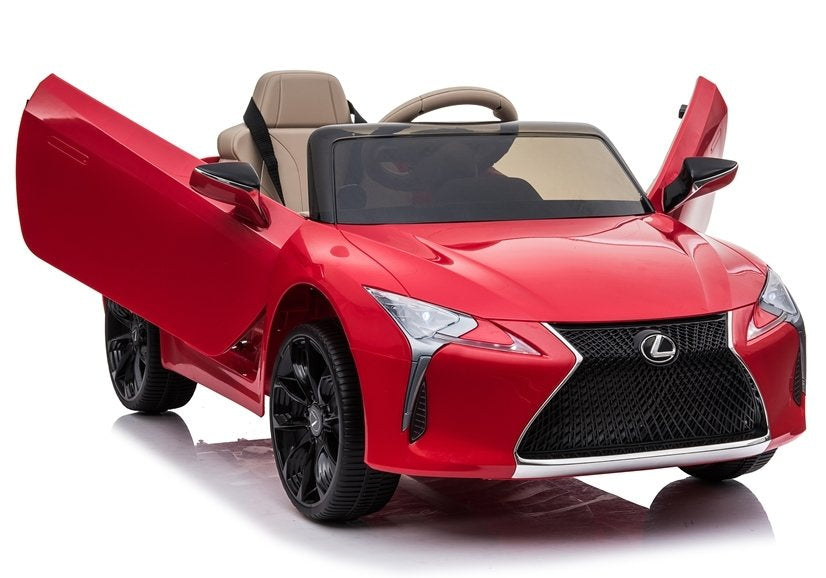 Elektrinis vaikiškas automobilis „Lexus JE1618“ raudonas, dažytas