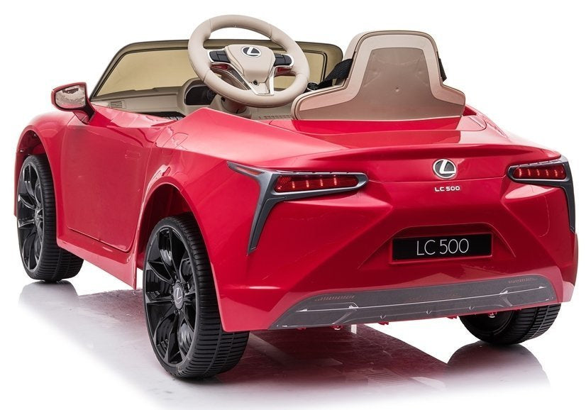 Elektrinis vaikiškas automobilis „Lexus JE1618“ raudonas, dažytas
