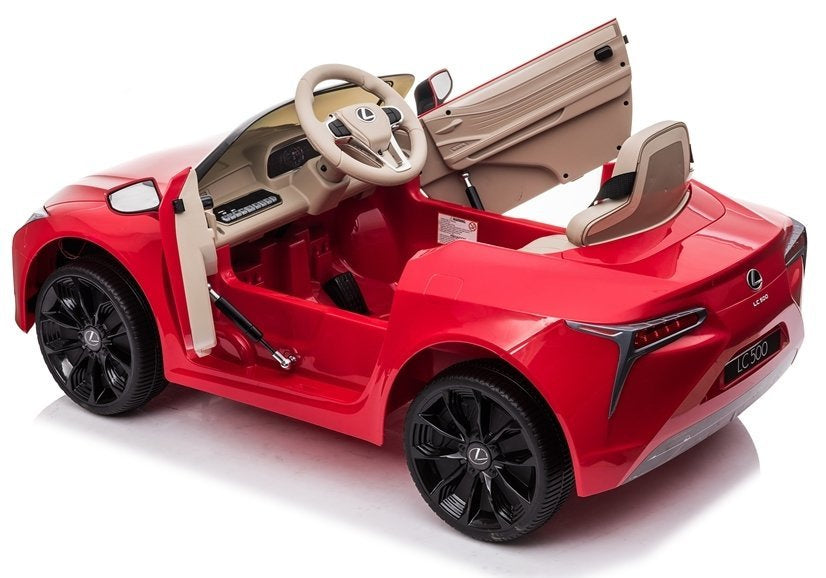 Elektrinis vaikiškas automobilis „Lexus JE1618“ raudonas, dažytas