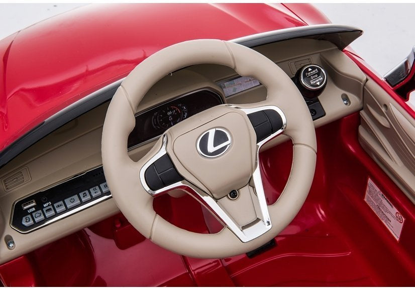 Elektrinis vaikiškas automobilis „Lexus JE1618“ raudonas, dažytas