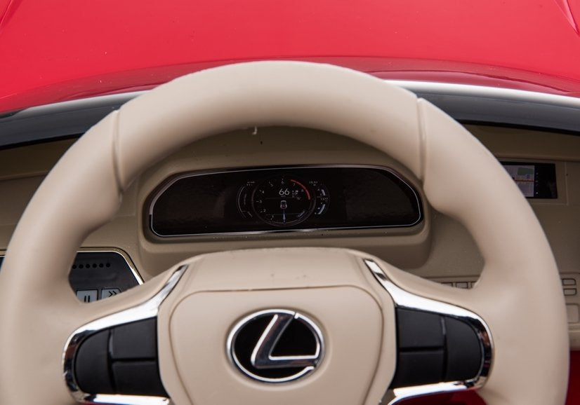 Elektrinis vaikiškas automobilis „Lexus JE1618“ raudonas, dažytas