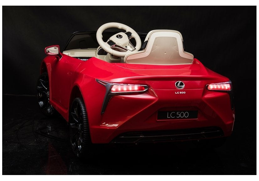 Elektrinis vaikiškas automobilis „Lexus JE1618“ raudonas, dažytas