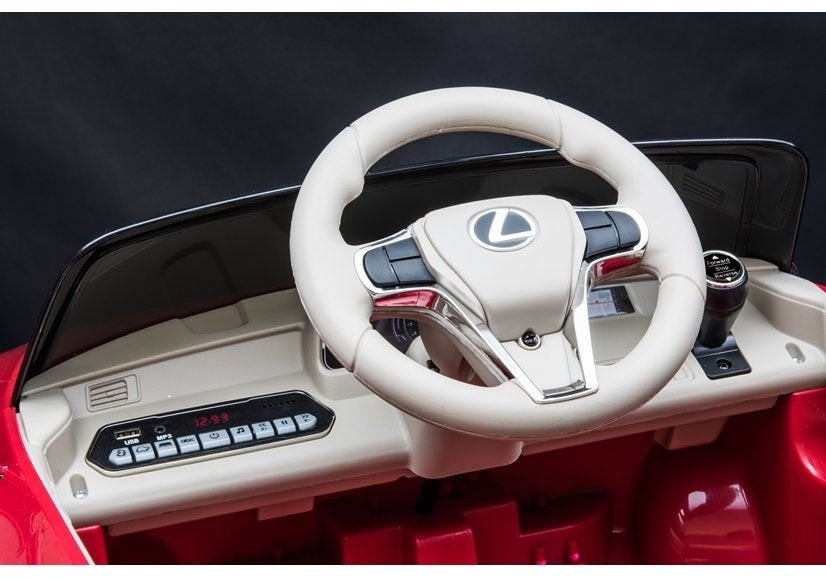Elektrinis vaikiškas automobilis „Lexus JE1618“ raudonas, dažytas