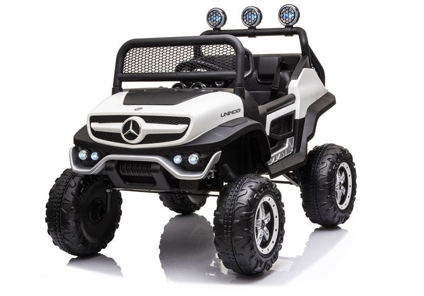 Elektrinis vaikiškas automobilis „Mercedes Unimog S“ baltas