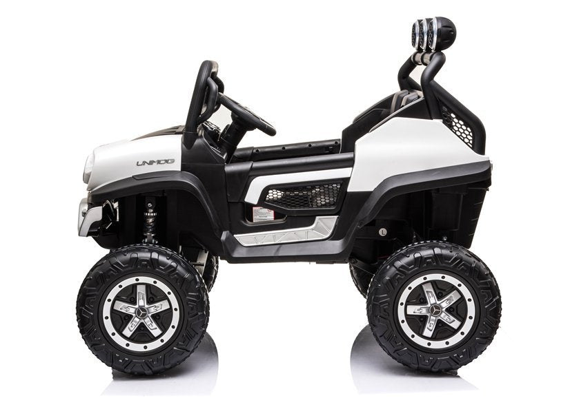 Elektrinis vaikiškas automobilis „Mercedes Unimog S“ baltas