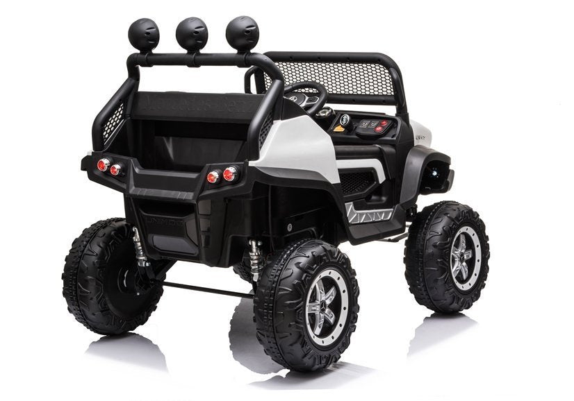 Elektrinis vaikiškas automobilis „Mercedes Unimog S“ baltas