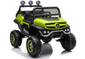 Elektrinis vaikiškas automobilis „Mercedes Unimog S“ žalias