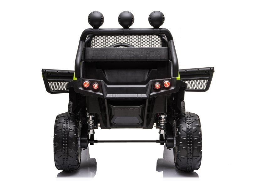 Elektrinis vaikiškas automobilis „Mercedes Unimog S“ žalias