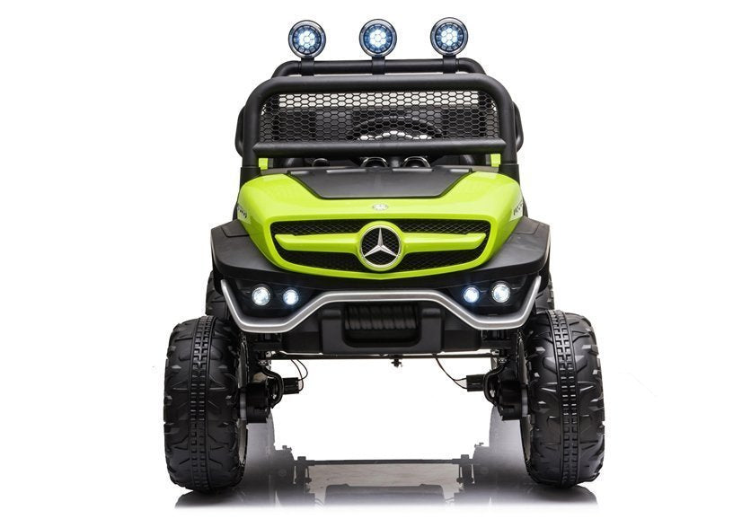 Elektrinis vaikiškas automobilis „Mercedes Unimog S“ žalias
