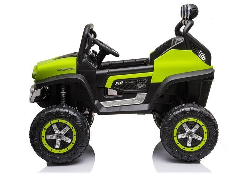 Elektrinis vaikiškas automobilis „Mercedes Unimog S“ žalias