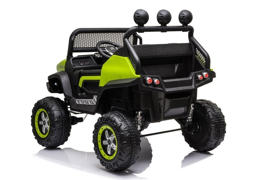 Elektrinis vaikiškas automobilis „Mercedes Unimog S“ žalias