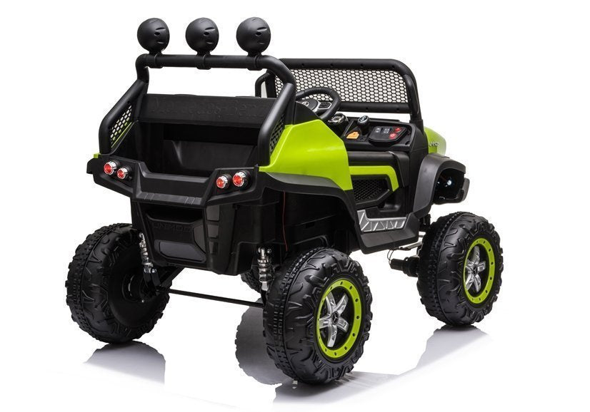 Elektrinis vaikiškas automobilis „Mercedes Unimog S“ žalias