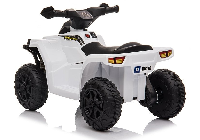 XH116 elektrinis vaikiškas keturratis (baltas)