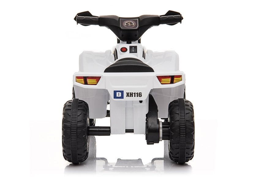 XH116 elektrinis vaikiškas keturratis (baltas)