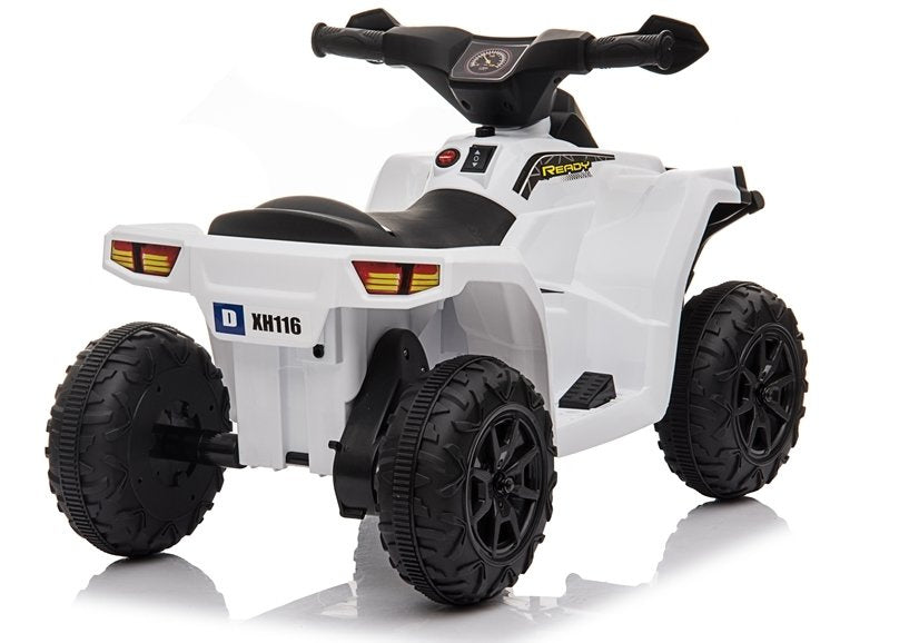 XH116 elektrinis vaikiškas keturratis (baltas)
