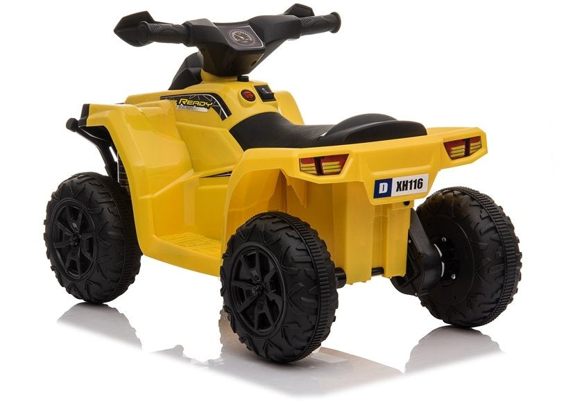 XH116 elektrinis vaikiškas keturratis (geltonas)