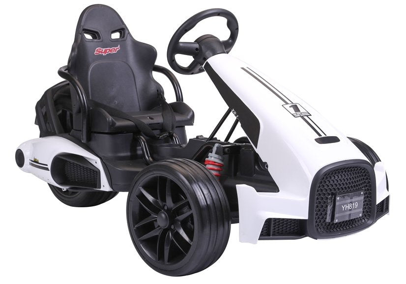 Elektrinis „ride-on“ kartingas CH9939 baltas
