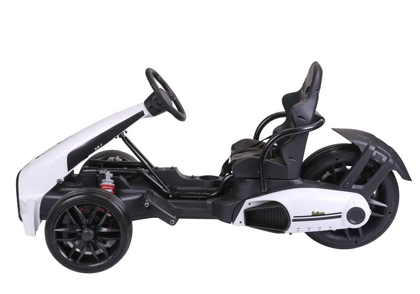 Elektrinis „ride-on“ kartingas CH9939 baltas