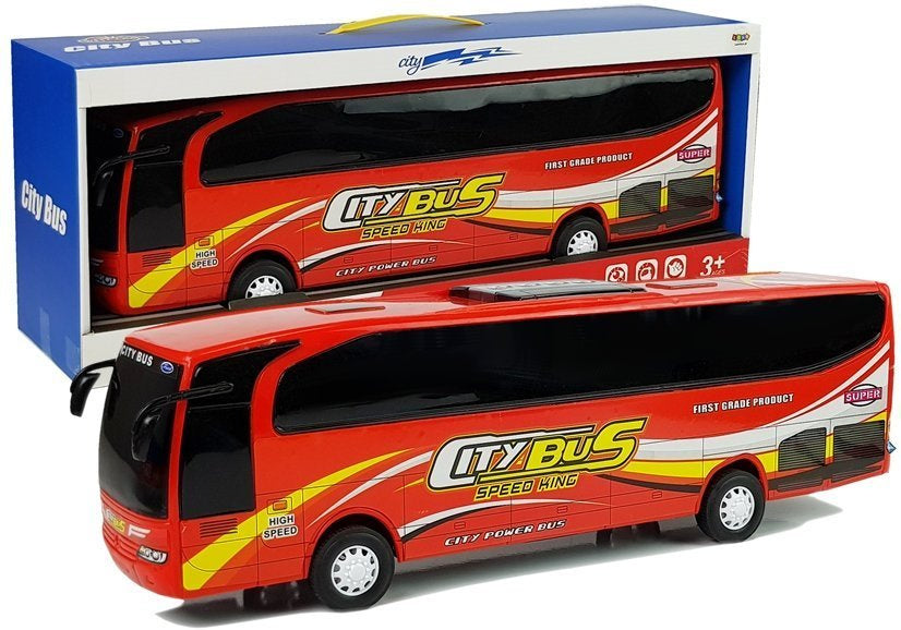 Miesto autobusas raudonas modelis 54 cm
