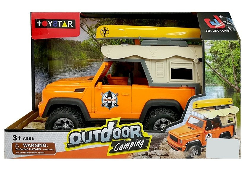Kempingo sunkvežimis Jeep su garsais ir šviesomis