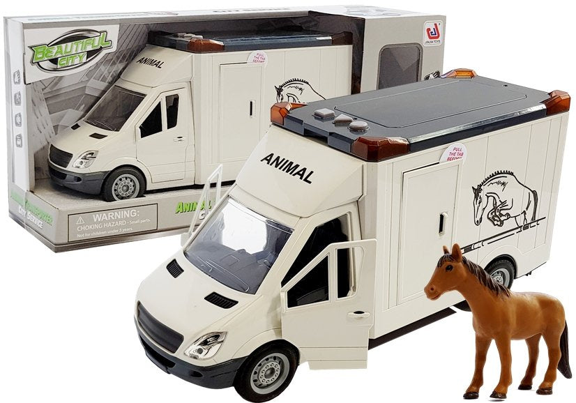 Arklys transporto vežimėlis, baltas