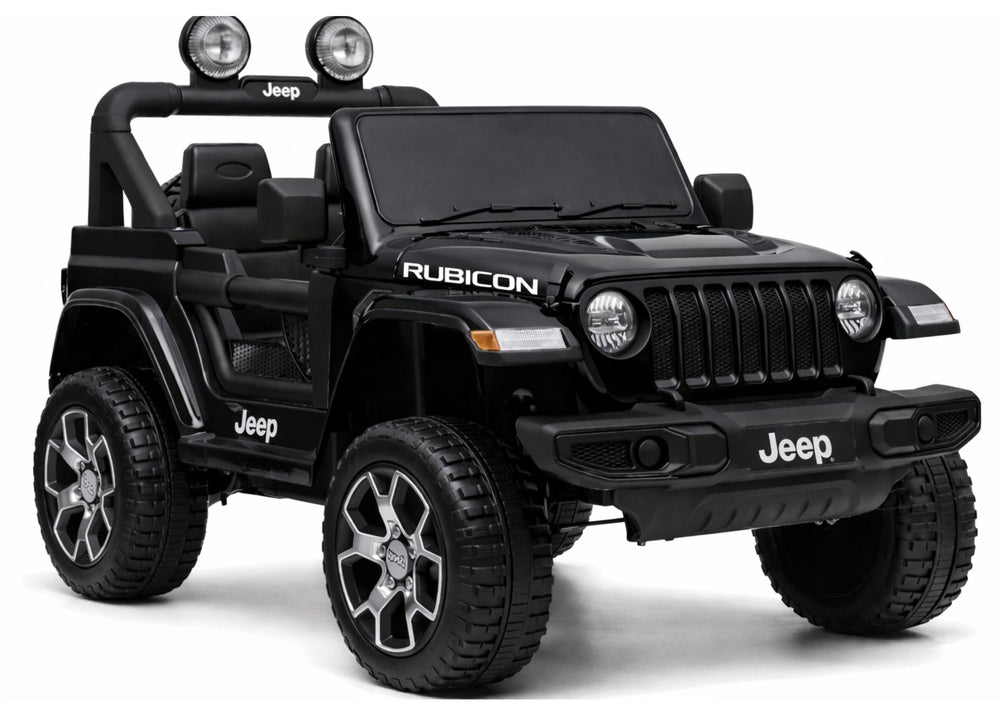 Elektrinis visureigis Jeep Rubicon 4x4, juodas