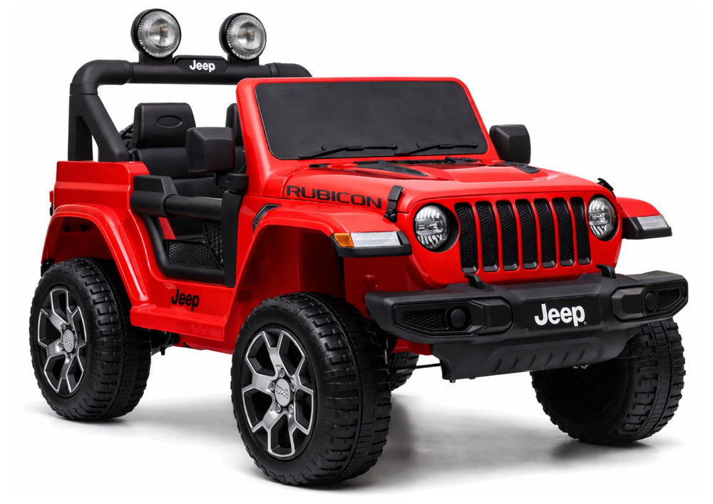 Elektrinis automobilis Jeep Rubicon 4x4, raudonas