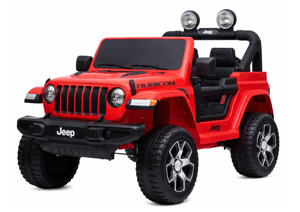 Elektrinis automobilis Jeep Rubicon 4x4, raudonas