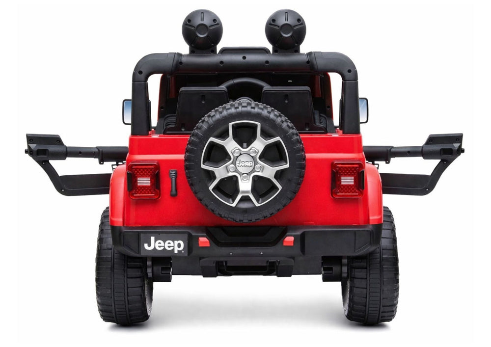 Elektrinis automobilis Jeep Rubicon 4x4, raudonas