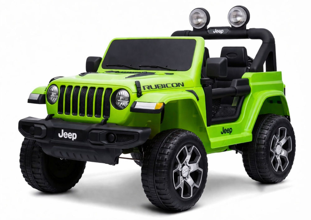 Elektrinis visureigis Jeep Rubicon 4x4, žalias