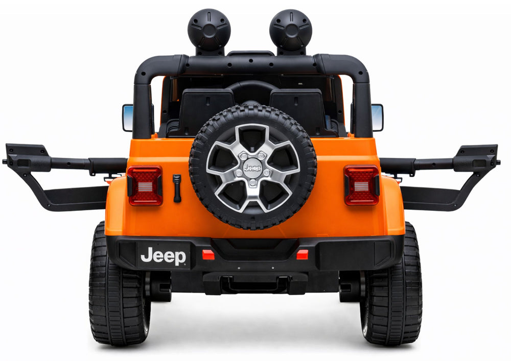 Elektrinis visureigis Jeep Rubicon 4x4, oranžinis