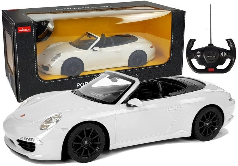 Nuotoliniu būdu valdomas „Porsche 911 Carrera S“ Rastar 1:12, baltas