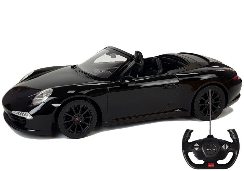 Nuotoliniu būdu valdomas „Porsche 911 Carrera S“ Rastar 1:12, juodas