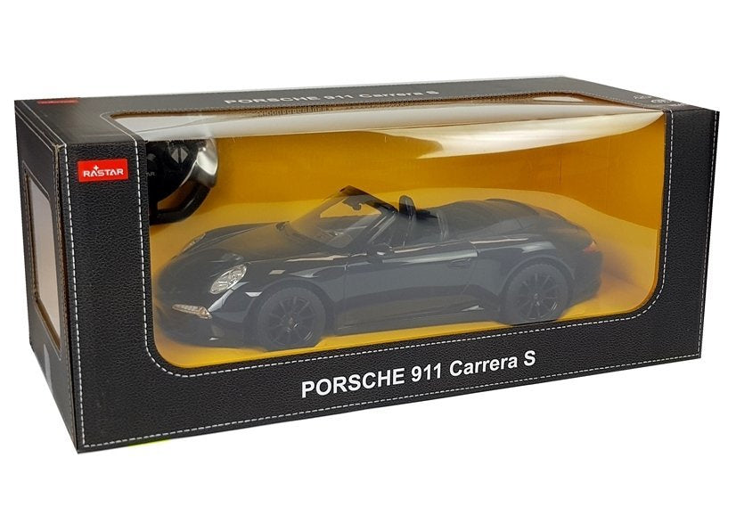Nuotoliniu būdu valdomas „Porsche 911 Carrera S“ Rastar 1:12, juodas