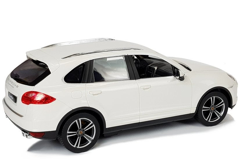 Nuotoliniu būdu valdomas „Porsche Cayenne“ Rastar 1:14, baltas