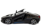 Nuotoliniu būdu valdomas „BMW i8“ Rastar 1:14, juodas su automatinėmis durelėmis