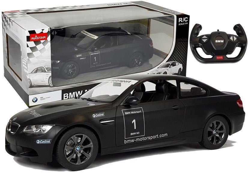 Nuotoliniu būdu valdomas „BMW M3“ Rastar 1:14, juodas