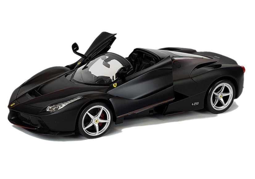 Nuotoliniu būdu valdomas „Ferrari Aperta“ Rastar 1:14 su automatinėmis durelėmis, juodas