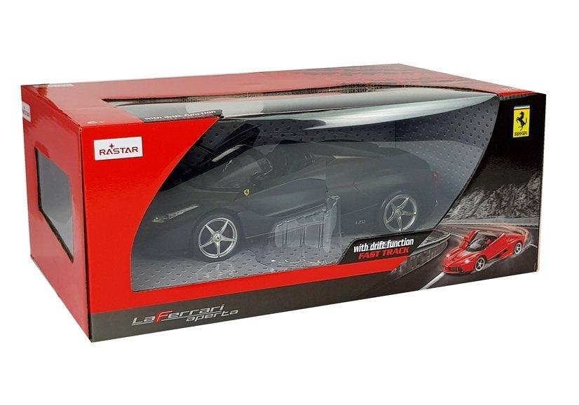 Nuotoliniu būdu valdomas „Ferrari Aperta“ Rastar 1:14 su automatinėmis durelėmis, juodas