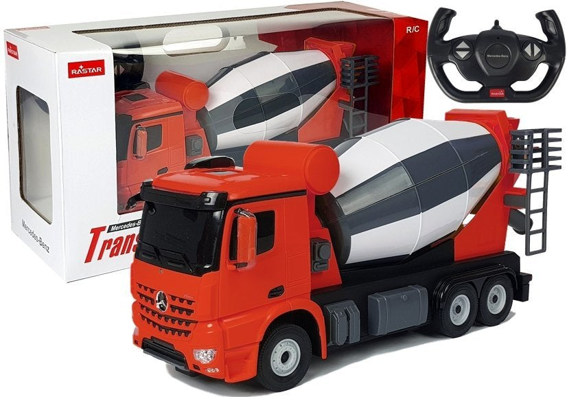 Nuotoliniu būdu valdomas „Mercedes-Benz Arocs“ Rastar 1:14, raudonas