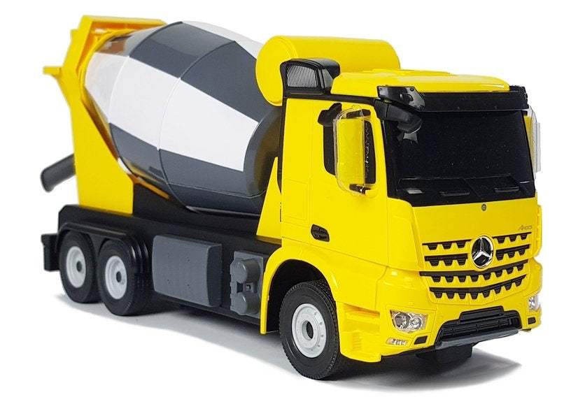 Nuotoliniu būdu valdomas „Mercedes-Benz Arocs“ Rastar 1:14, geltonas