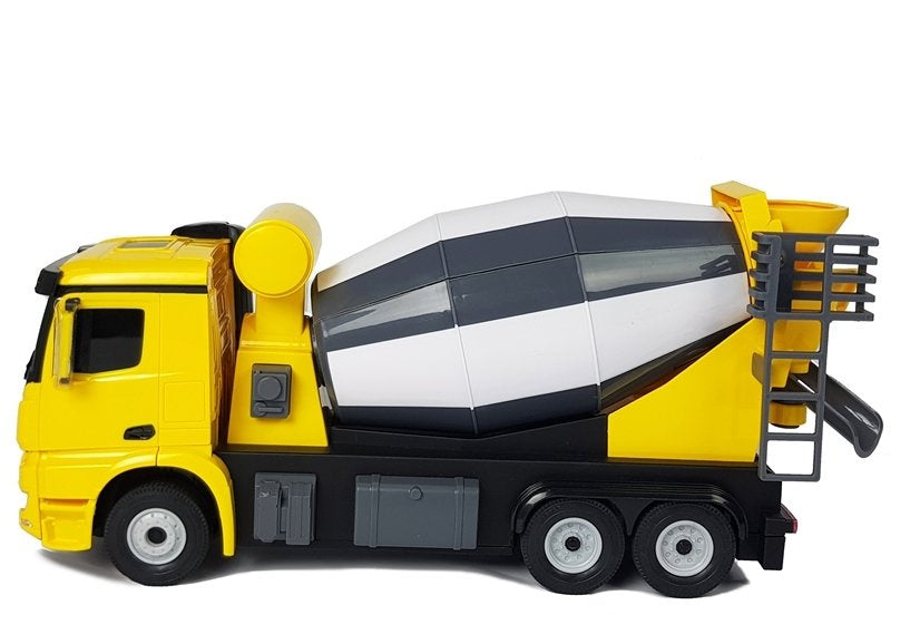 Nuotoliniu būdu valdomas „Mercedes-Benz Arocs“ Rastar 1:14, geltonas
