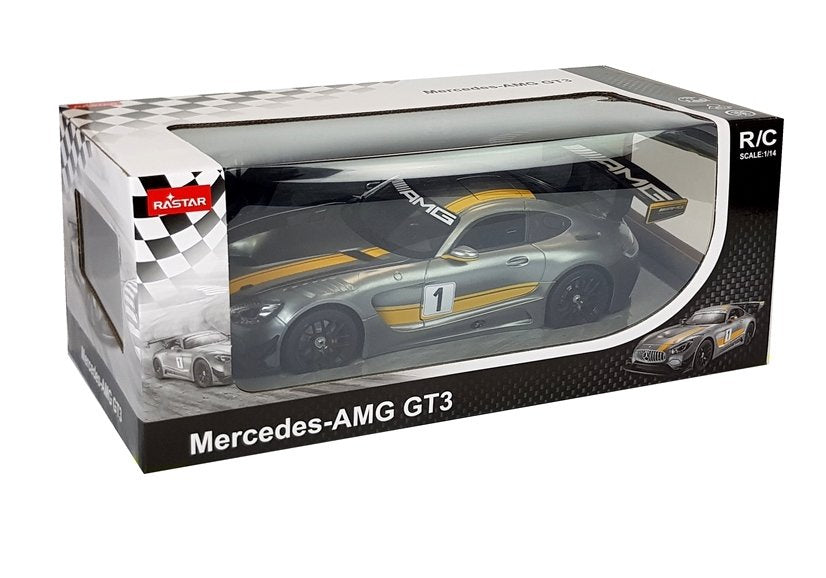 Nuotoliniu būdu valdomas automobilis „Mercedes AMG GT3“, Rastar 1:14, pilkas