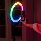 RGB žiedo formos lempa